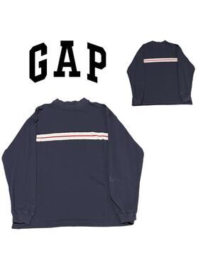 Men's Navy Blue Gap Striped Sweater - Size Large